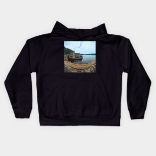 Errwood Reservoir Buxton Pastel Drawing Kids Hoodie